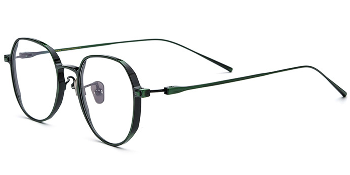 Titanium Square Frame black-green