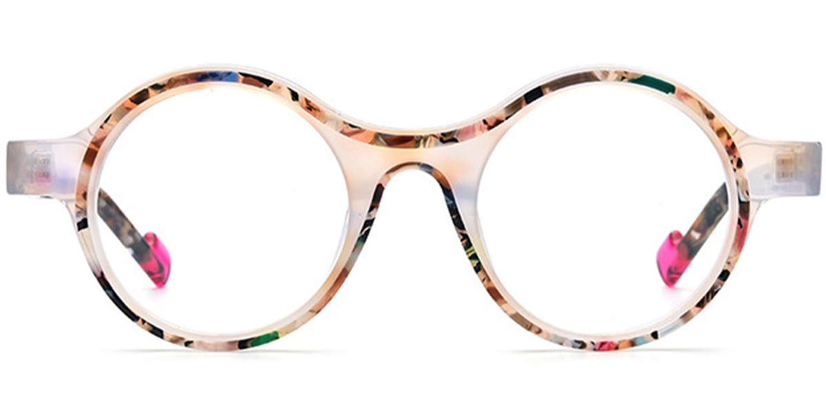 Acetate Round Frame pattern-tortoiseshell