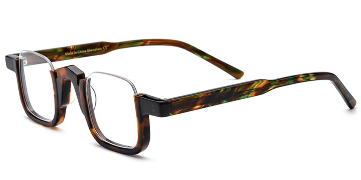 Acetate Square Frame tortoiseshell