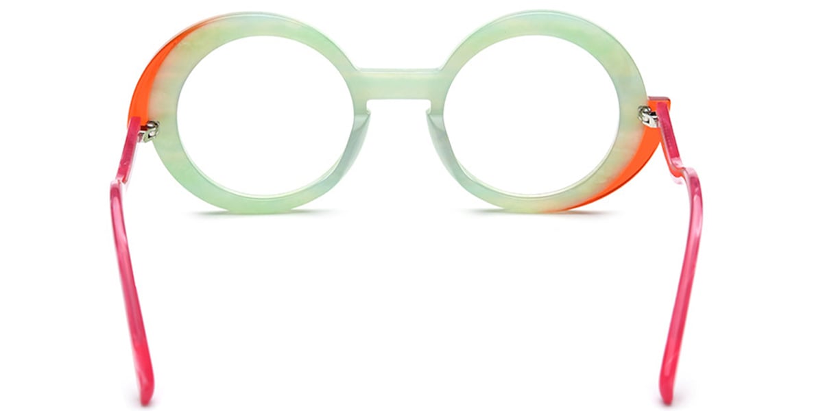 Acetate Round Frame pattern-green