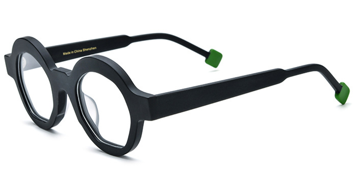 Acetate Round Frame black