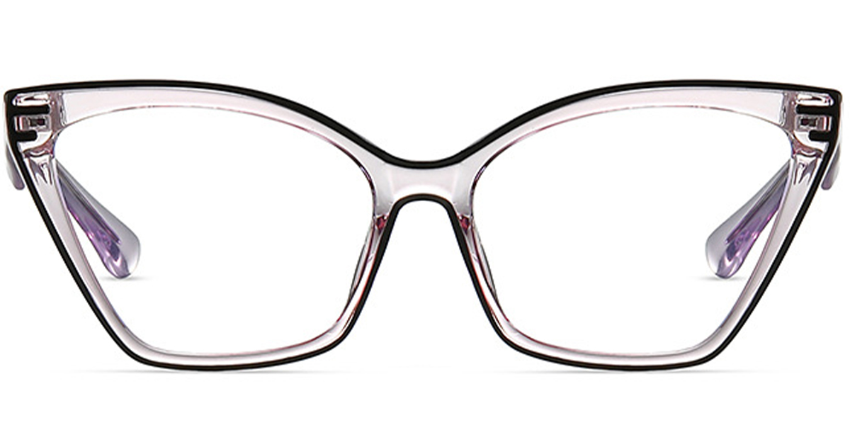 Cat Eye Frame pattern-black