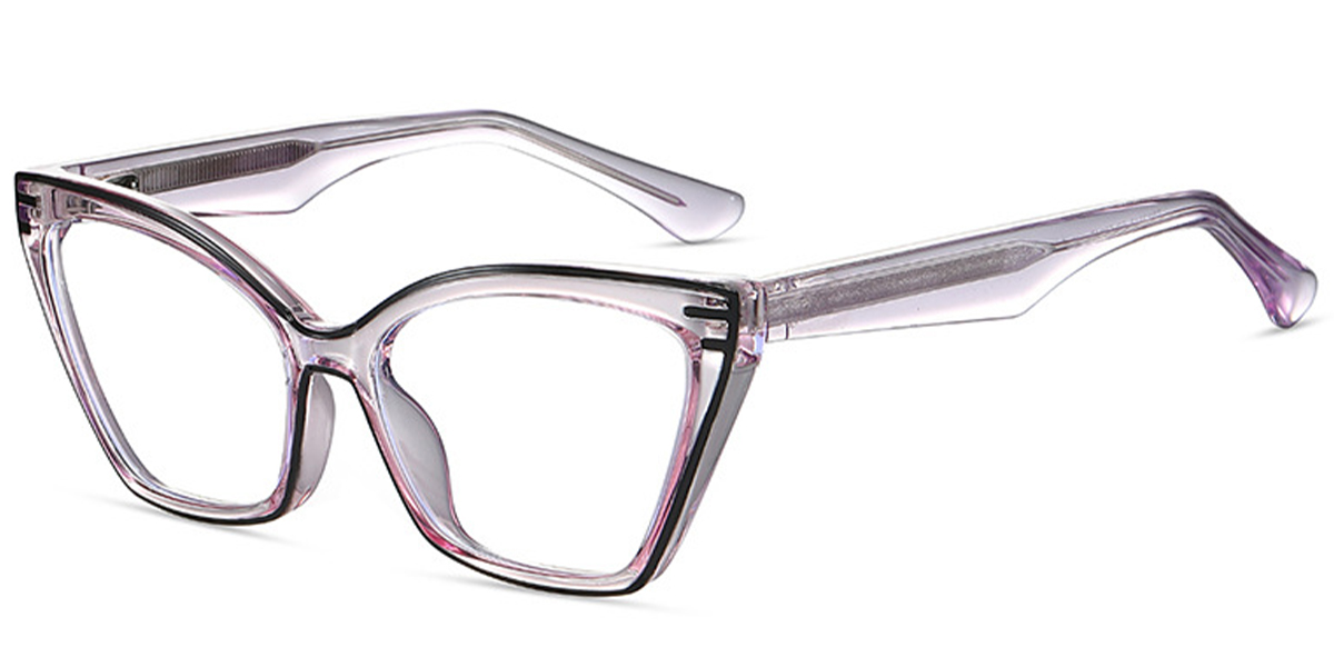 Cat Eye Frame pattern-black