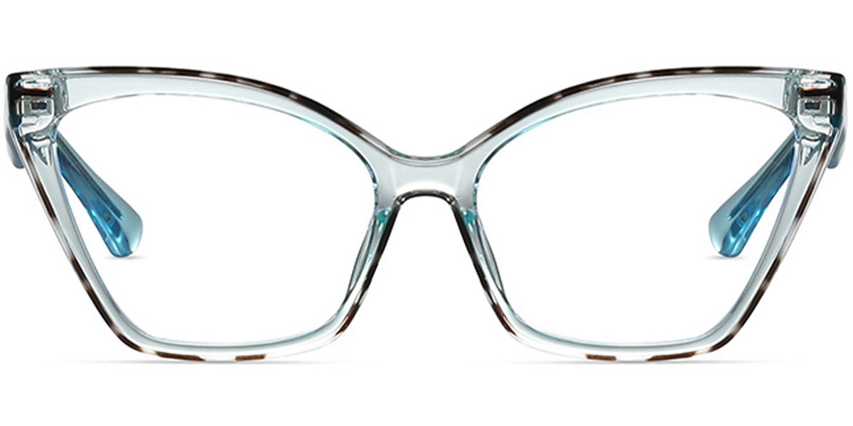 Cat Eye Frame pattern-blue