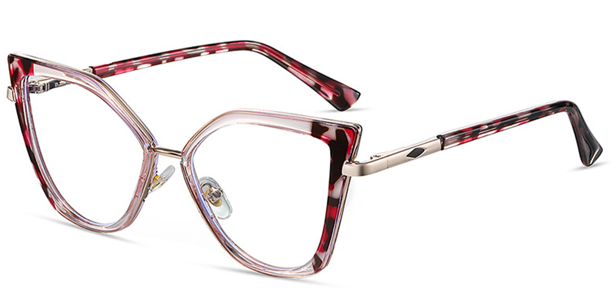 Cat Eye Frame pattern-purple