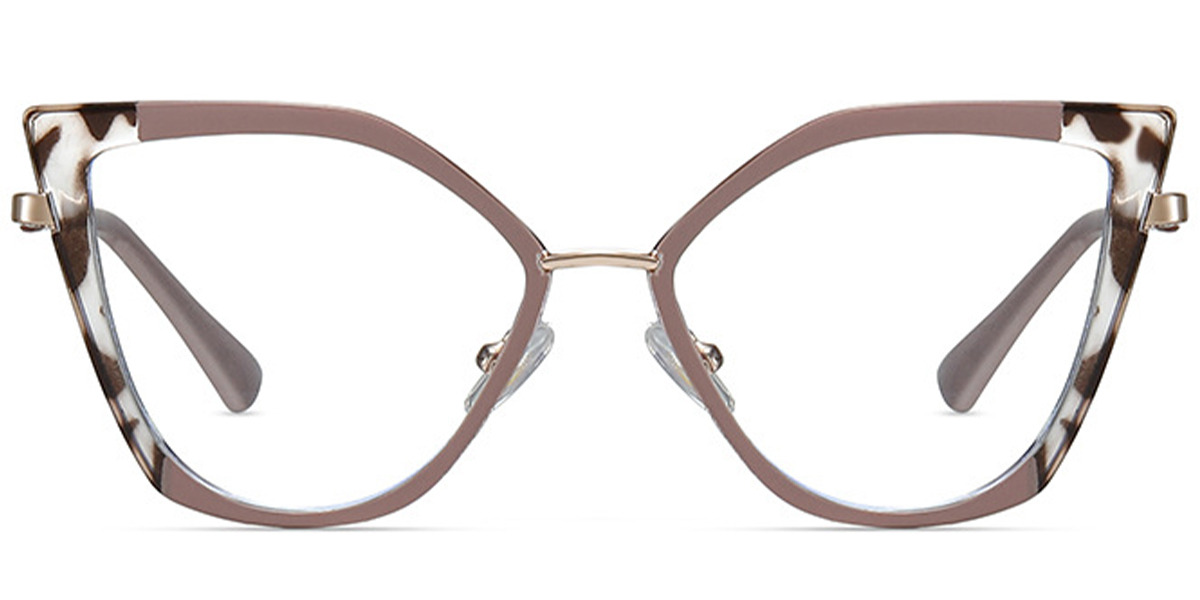 Cat Eye Frame pattern-pink