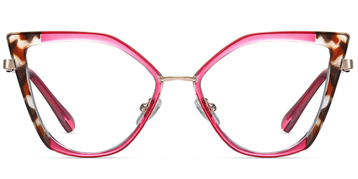 Cat Eye Frame pattern-rose