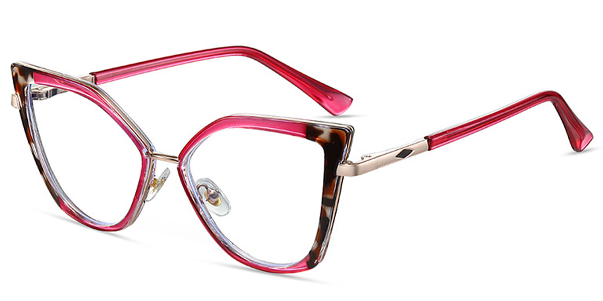 Cat Eye Frame pattern-rose