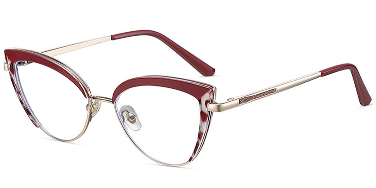 Cat Eye Frame pattern-purple