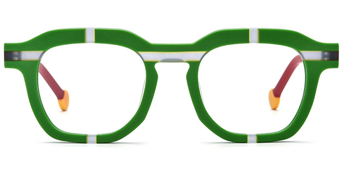 Acetate Square Frame pattern-green