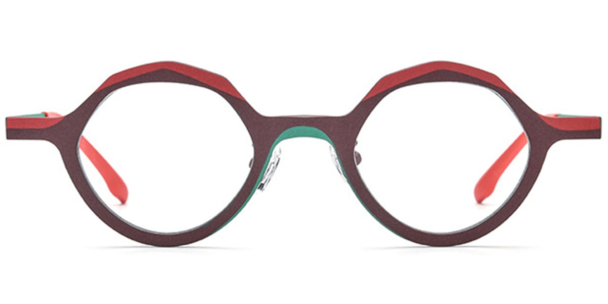 Titanium Geometric Frame pattern-brown