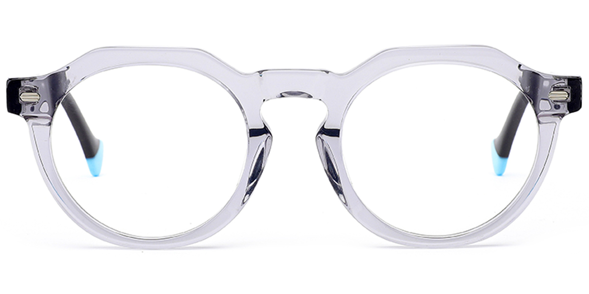 Acetate Oval Frame translucent-grey