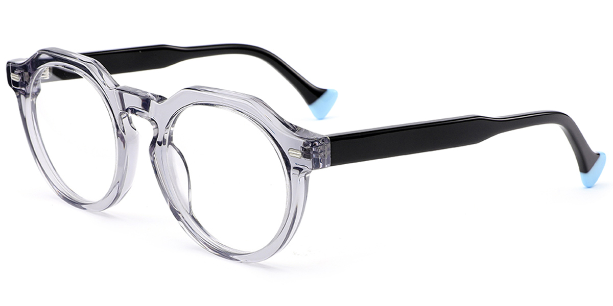 Acetate Oval Frame translucent-grey