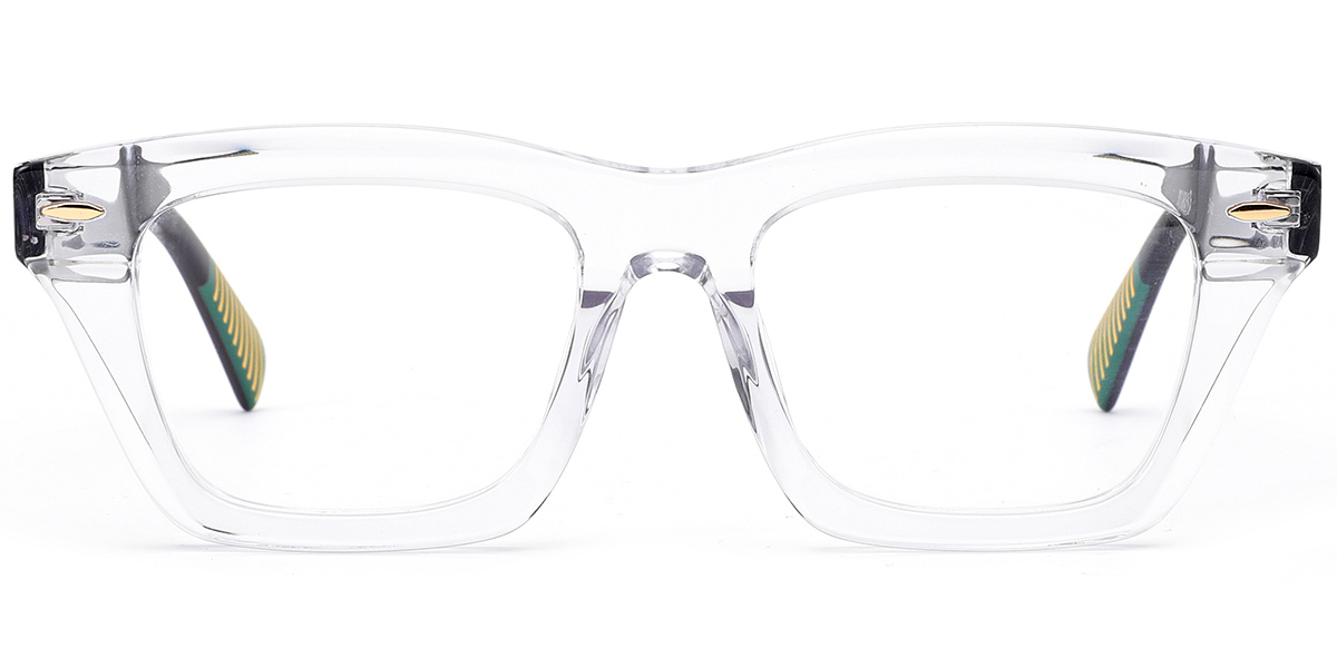 Acetate Square Frame translucent-white