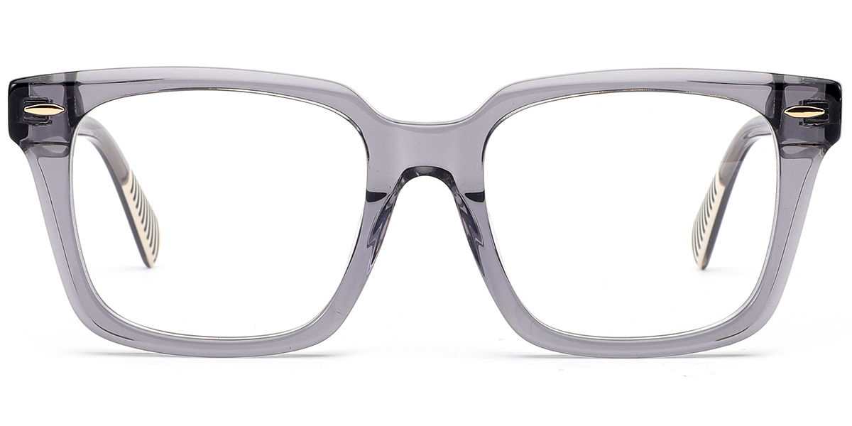 Acetate Square Frame translucent-grey