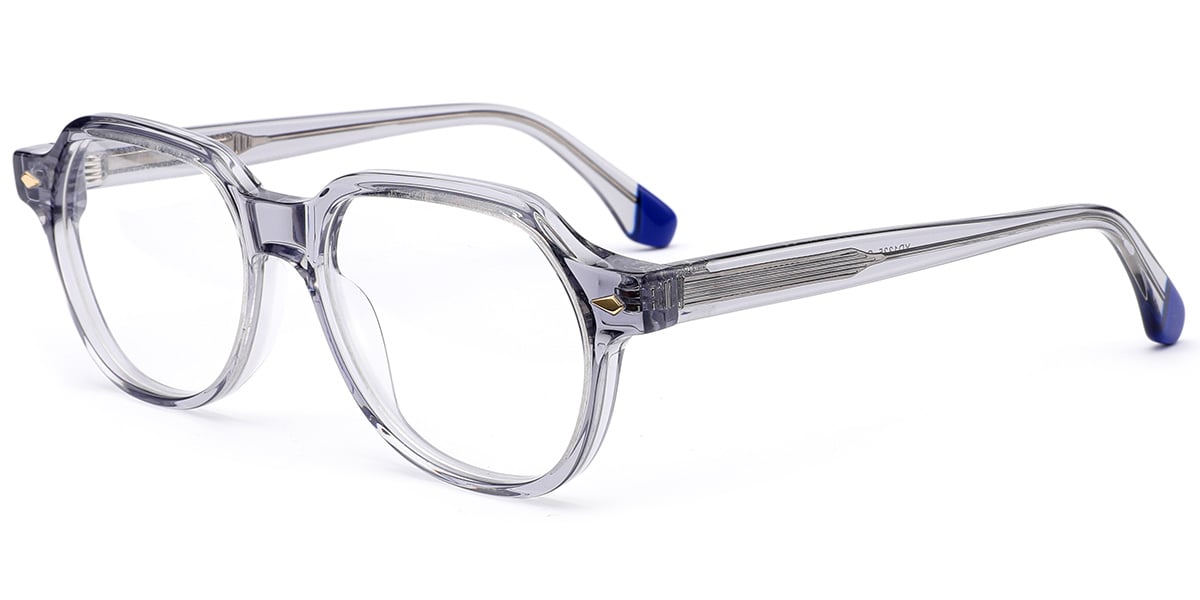 Acetate Square Frame translucent-grey