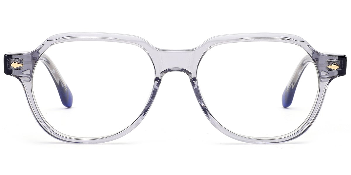 Acetate Square Frame translucent-grey