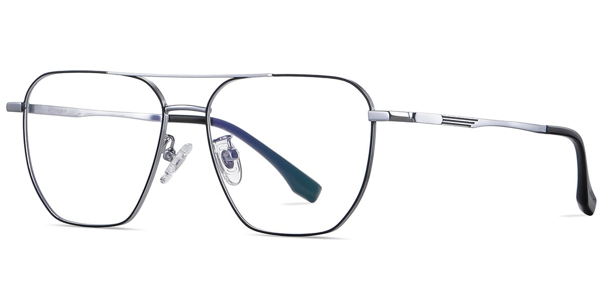 Titanium Aviator Frame black-silver