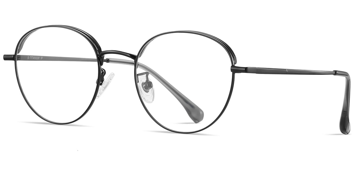 Titanium Round Frame black