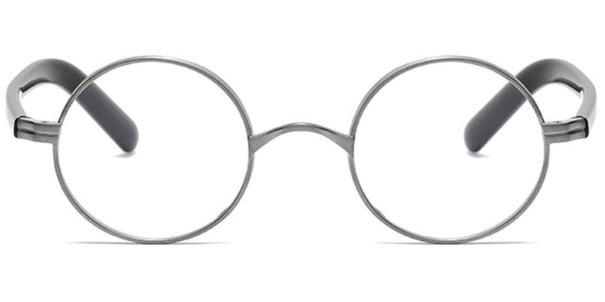 Acetate & Titanium Round Frame silver