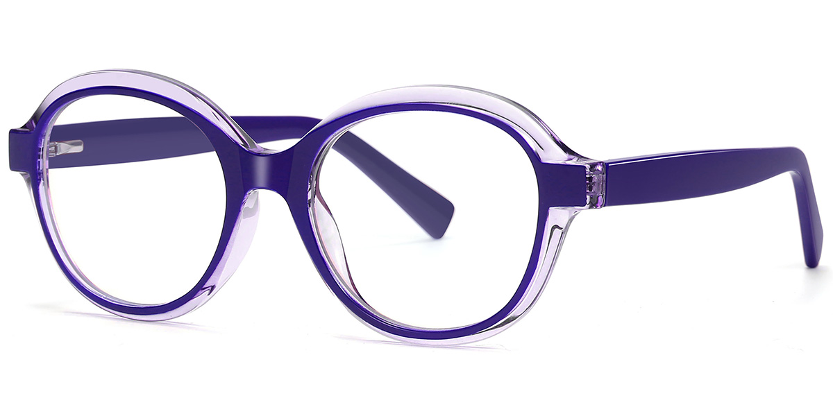 Oval Frame translucent-blue