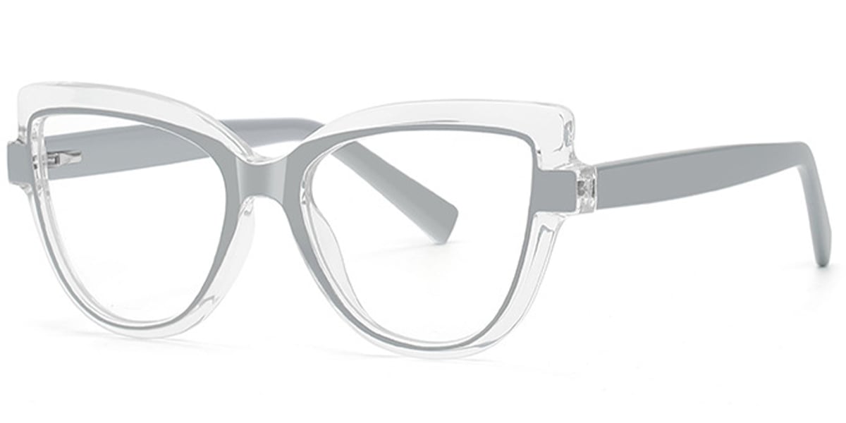 Cat Eye Frame translucent-grey