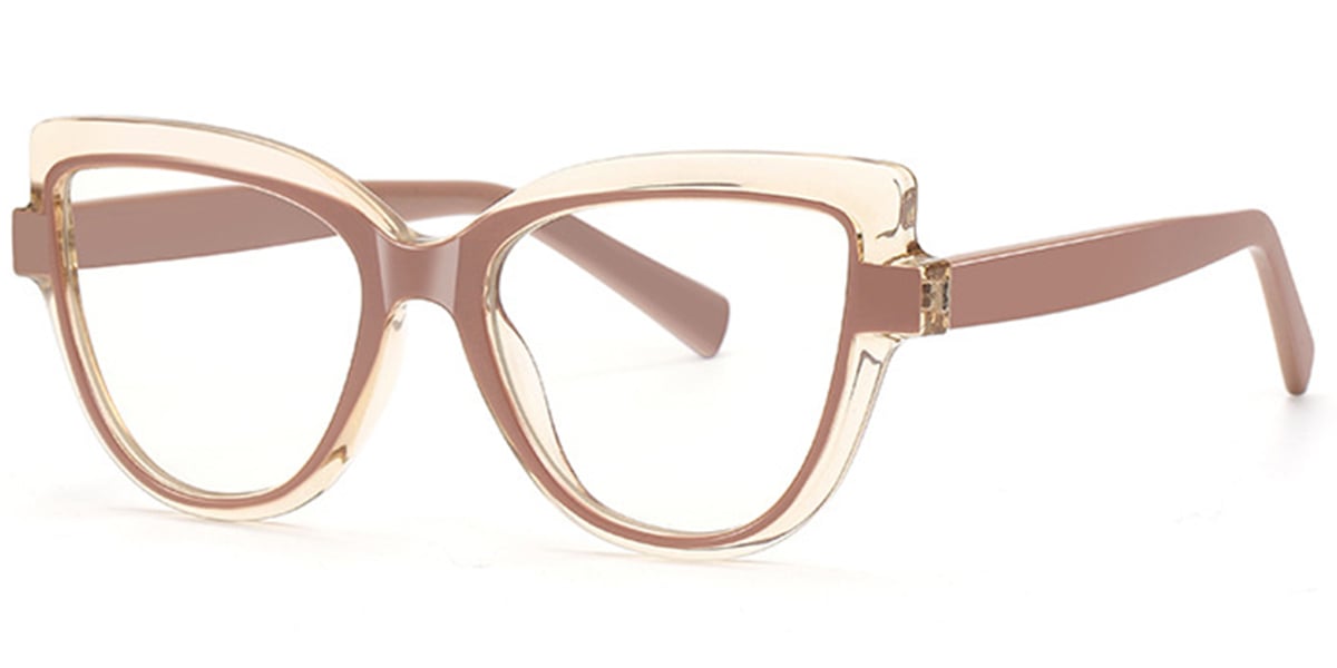 Cat Eye Frame translucent-brown