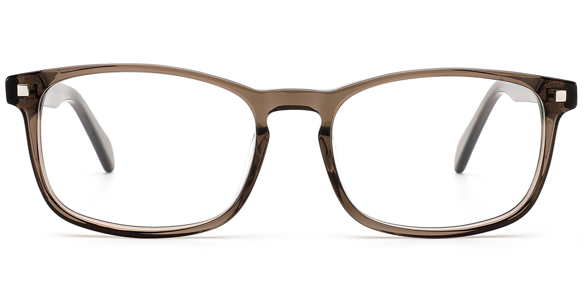 Acetate Rectangle Frame translucent-brown