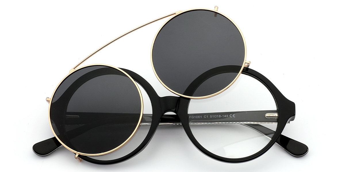 Acetate Round Frame black