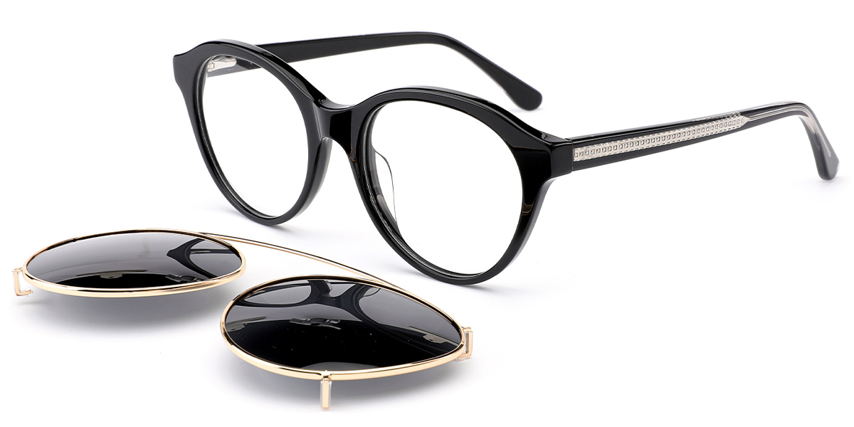 Acetate Oval Frame black