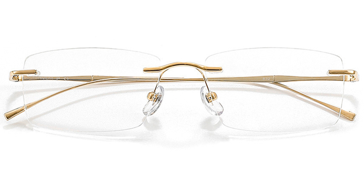 Titanium Square Frame gold