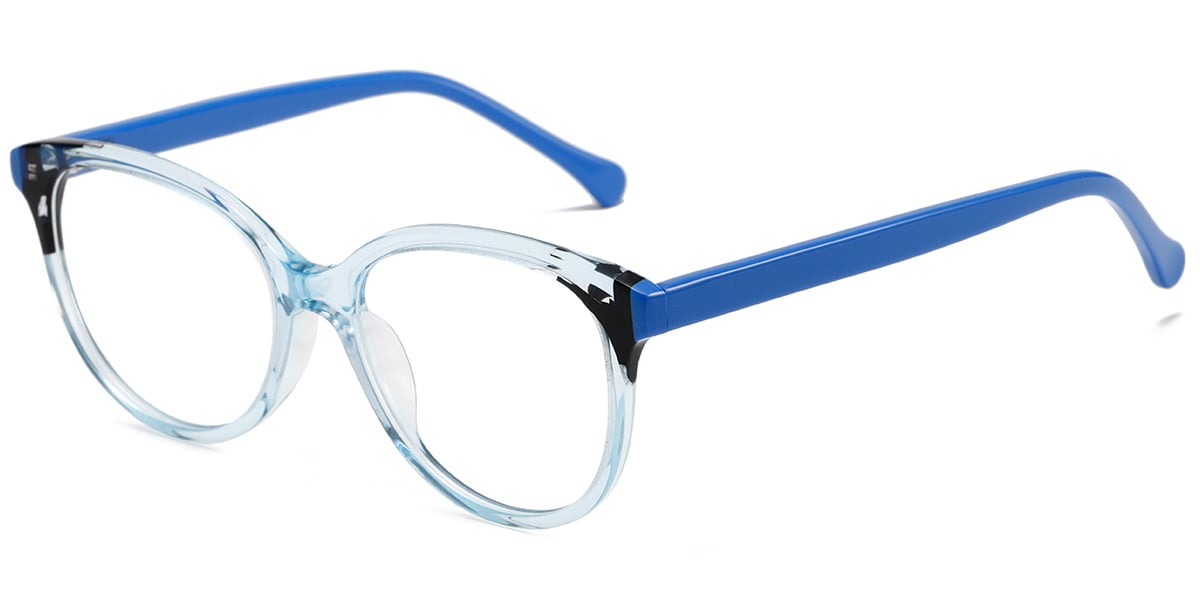 Acetate Oval Frame translucent-blue