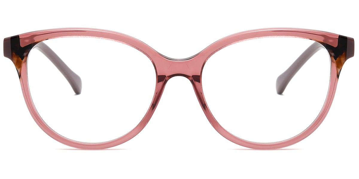 Acetate Oval Frame translucent-red