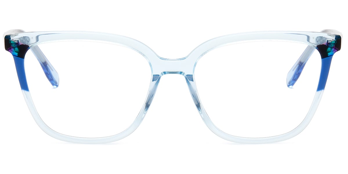 Acetate Cat Eye Frame translucent-blue