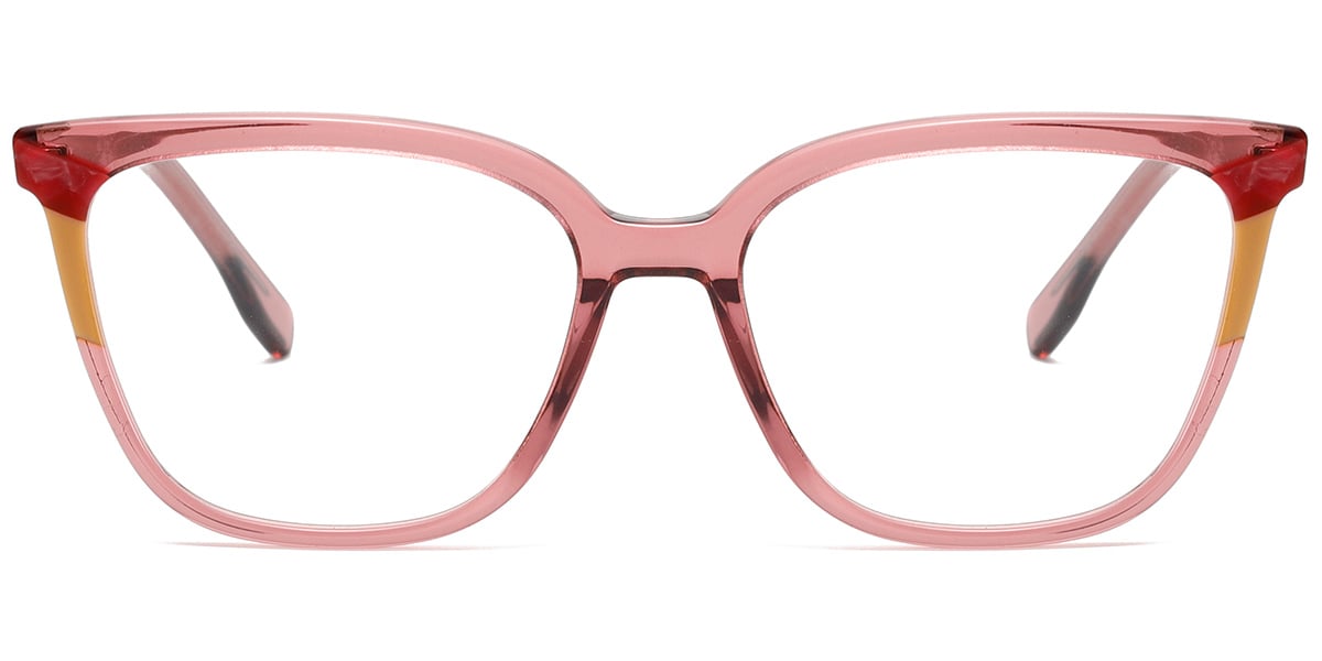 Acetate Cat Eye Frame pattern-red