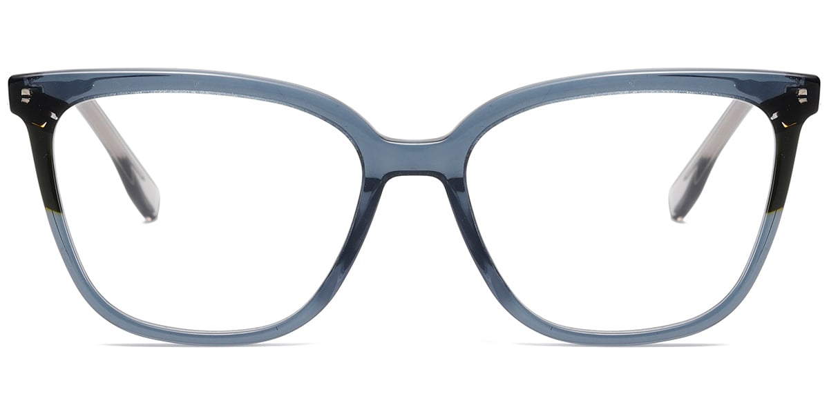 Acetate Cat Eye Frame pattern-blue