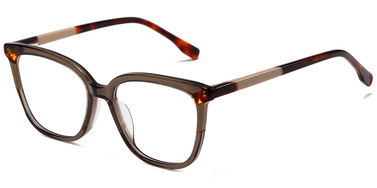 Acetate Cat Eye Frame pattern-green