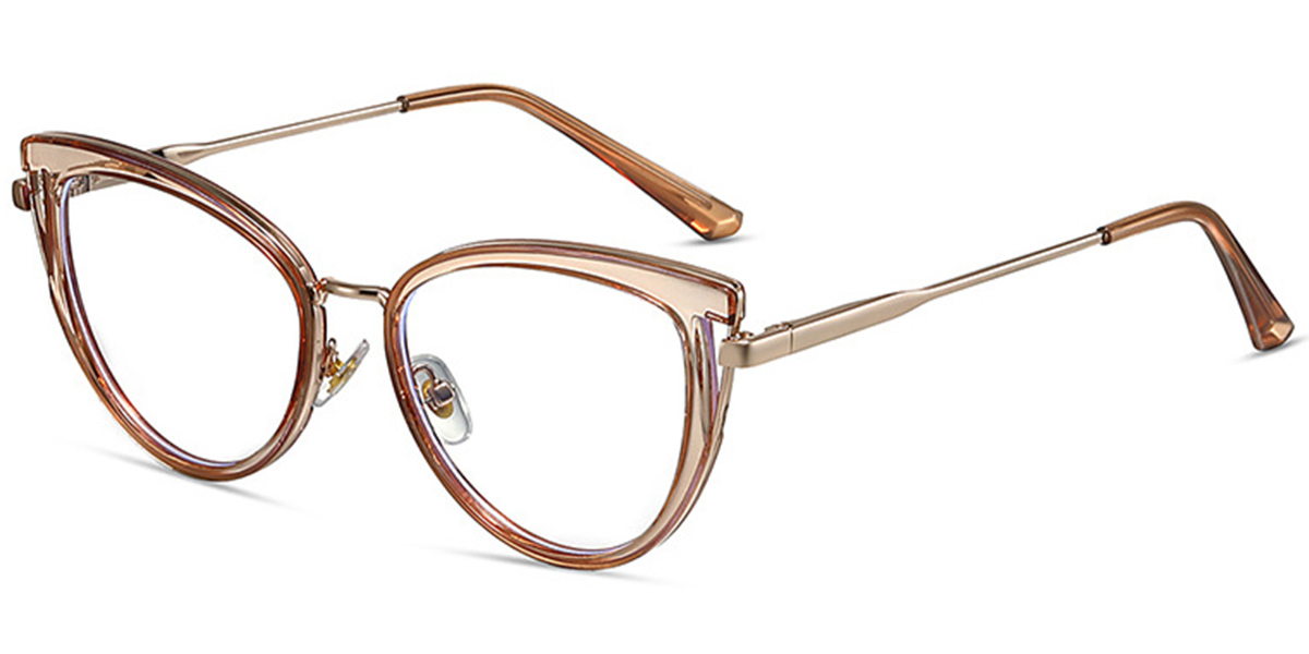 Cat Eye Frame translucent-brown