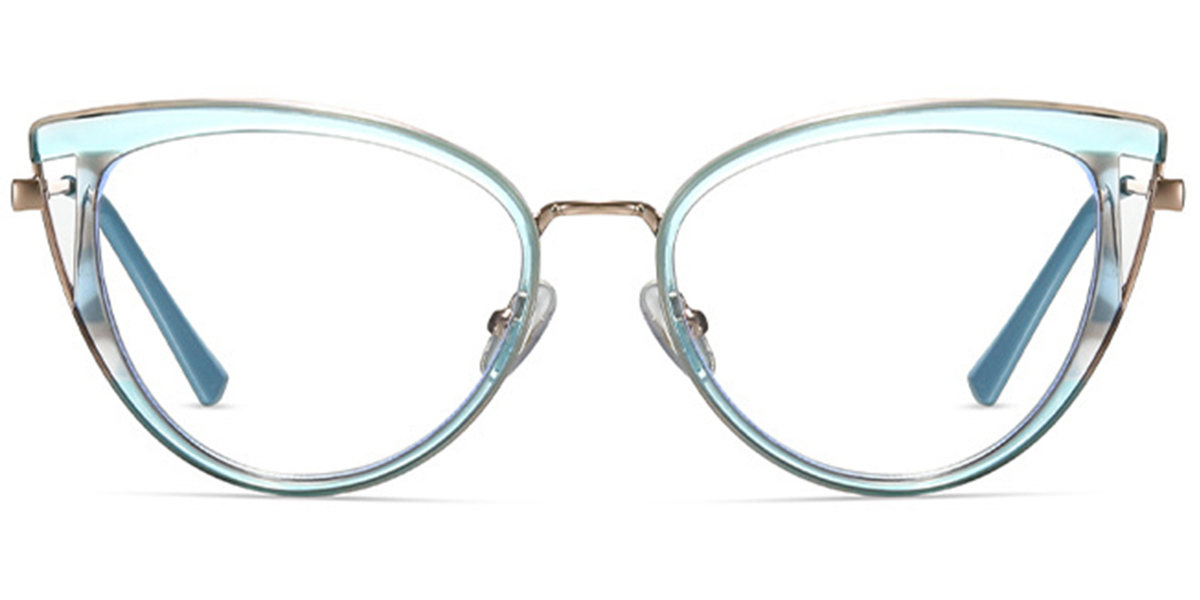 Cat Eye Frame translucent-blue