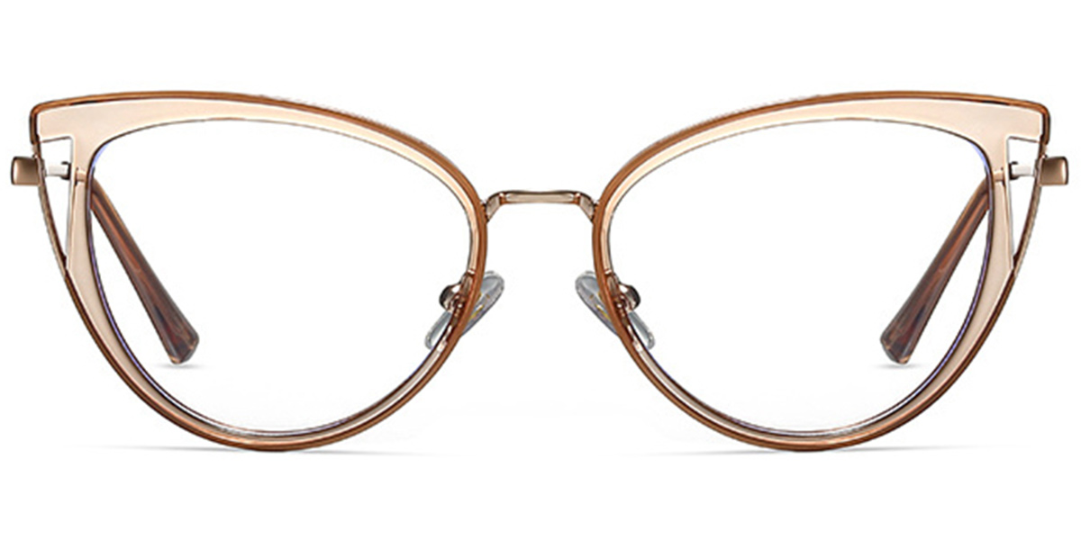 Cat Eye Frame translucent-brown