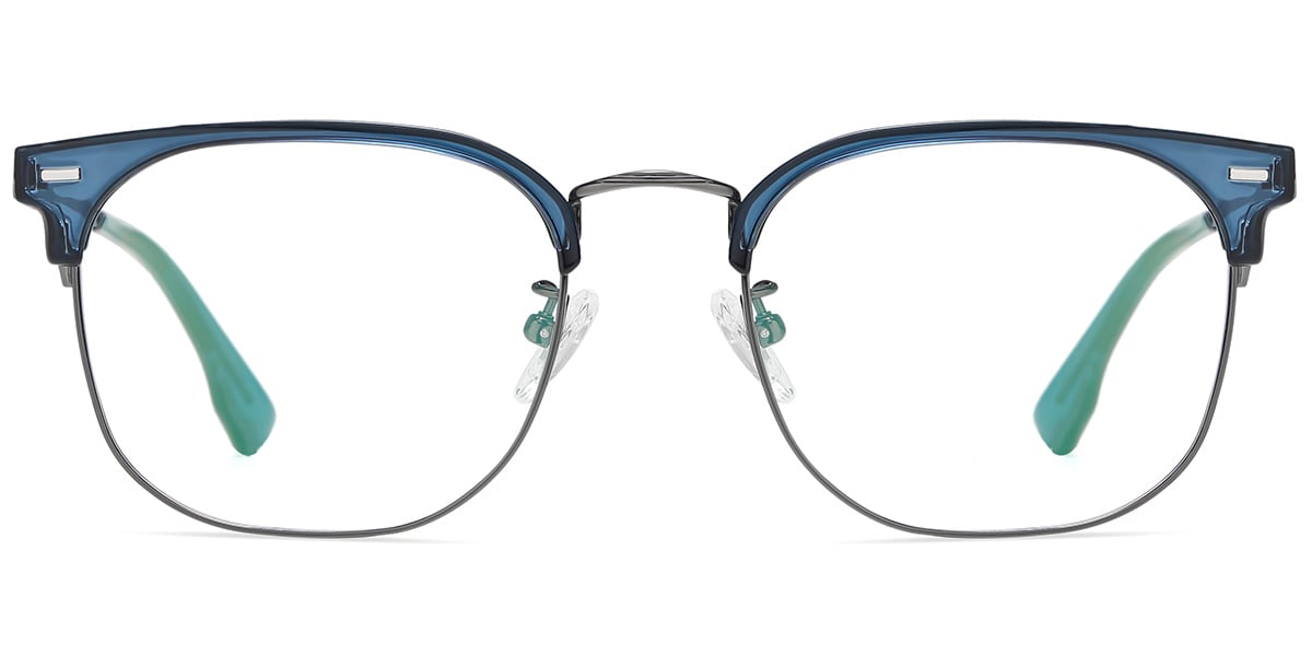 Titanium Browline Frame translucent-blue