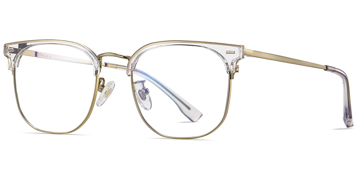 Titanium Browline Frame translucent-white