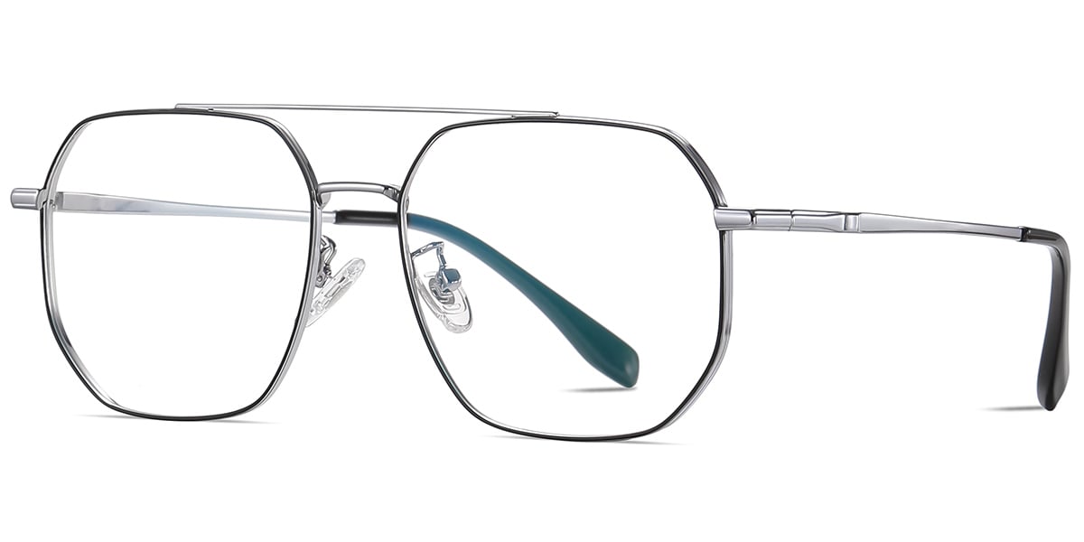 Titanium Aviator Frame black-silver