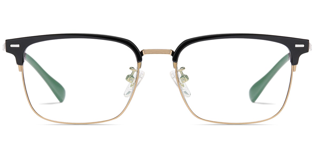 Titanium Browline Frame black-gold