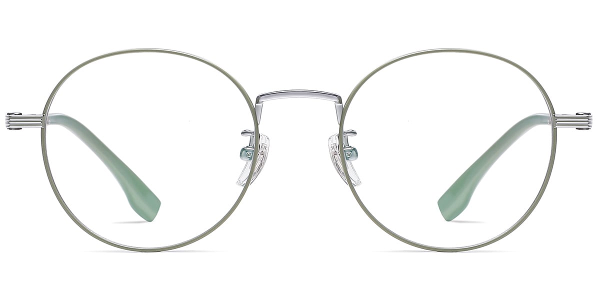 Titanium Oval Frame silver-green