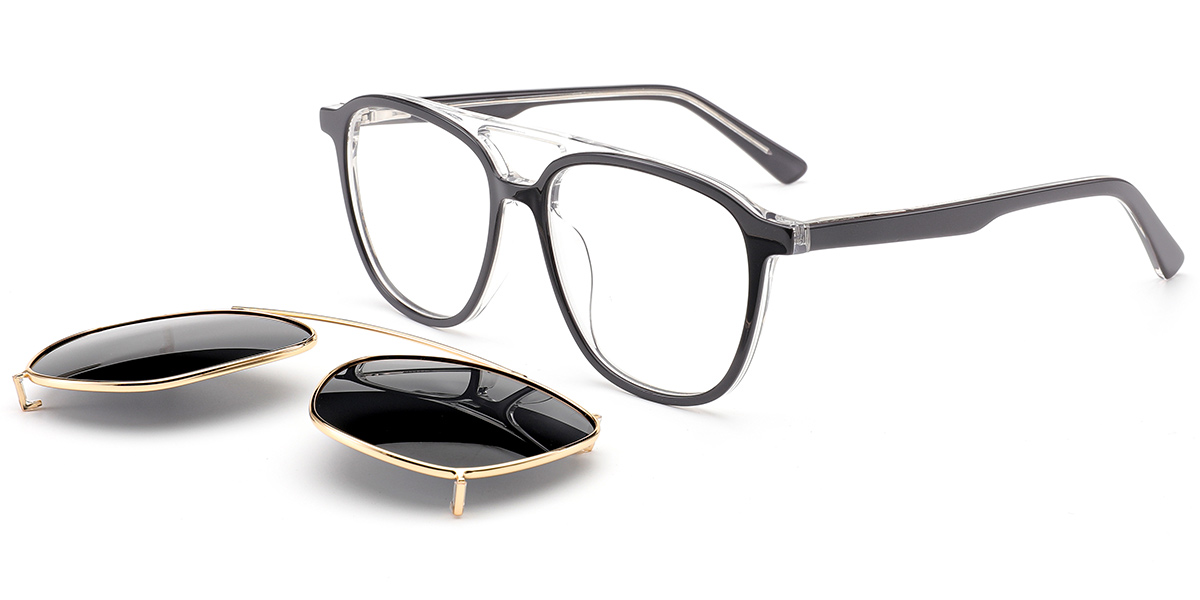 Acetate Aviator Frame grey