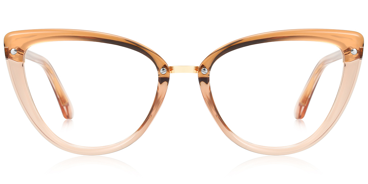 Cat Eye Frame translucent-brown