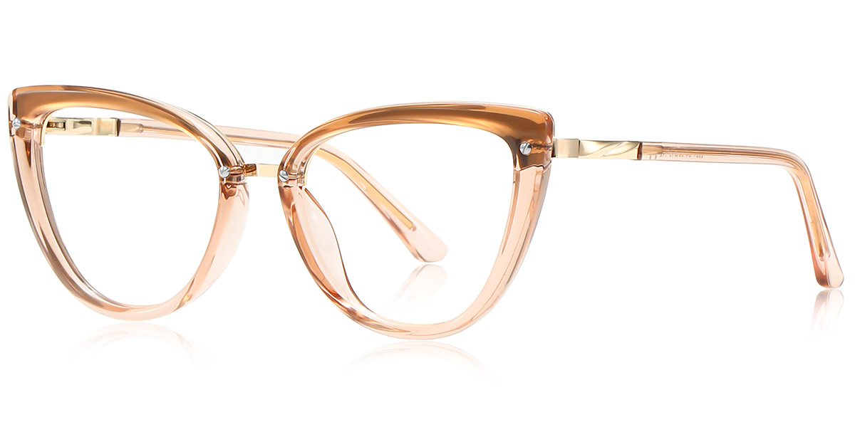 Cat Eye Frame translucent-brown