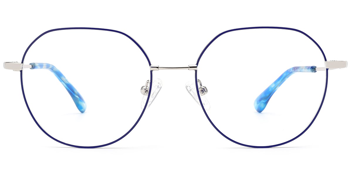 Round Frame silver-blue