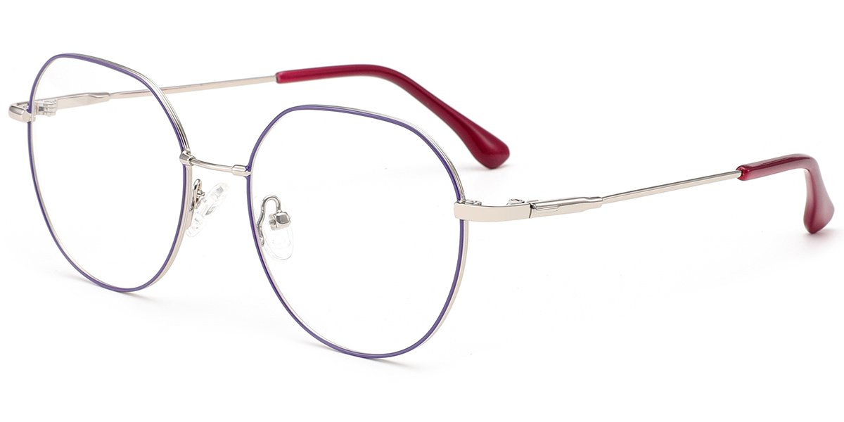 Round Frame silver-purple